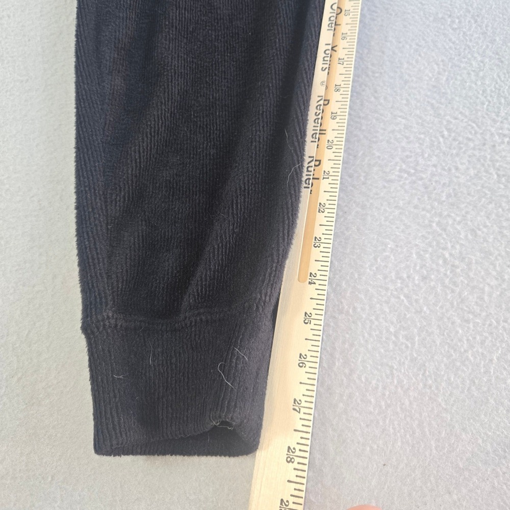 Fabletics Jumpsuit Womens XL Black Ribbed Full Zip Mock Neck Long Sleeve Jogger - Picture 7 of 8